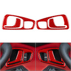 Carbon Fiber Red Interior Door Handle Cover Trim for Honda S2000 (2004-2009)