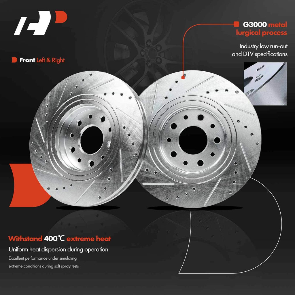 Front Drilled Brake Rotors & Pads for Ford Taurus Freestyle (2005–2009)