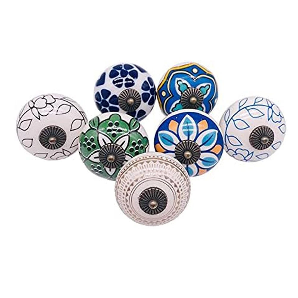 Drawer Ceramic Knob Pull Handle for Kitchen Cupboard Dresser (2 Pcs)