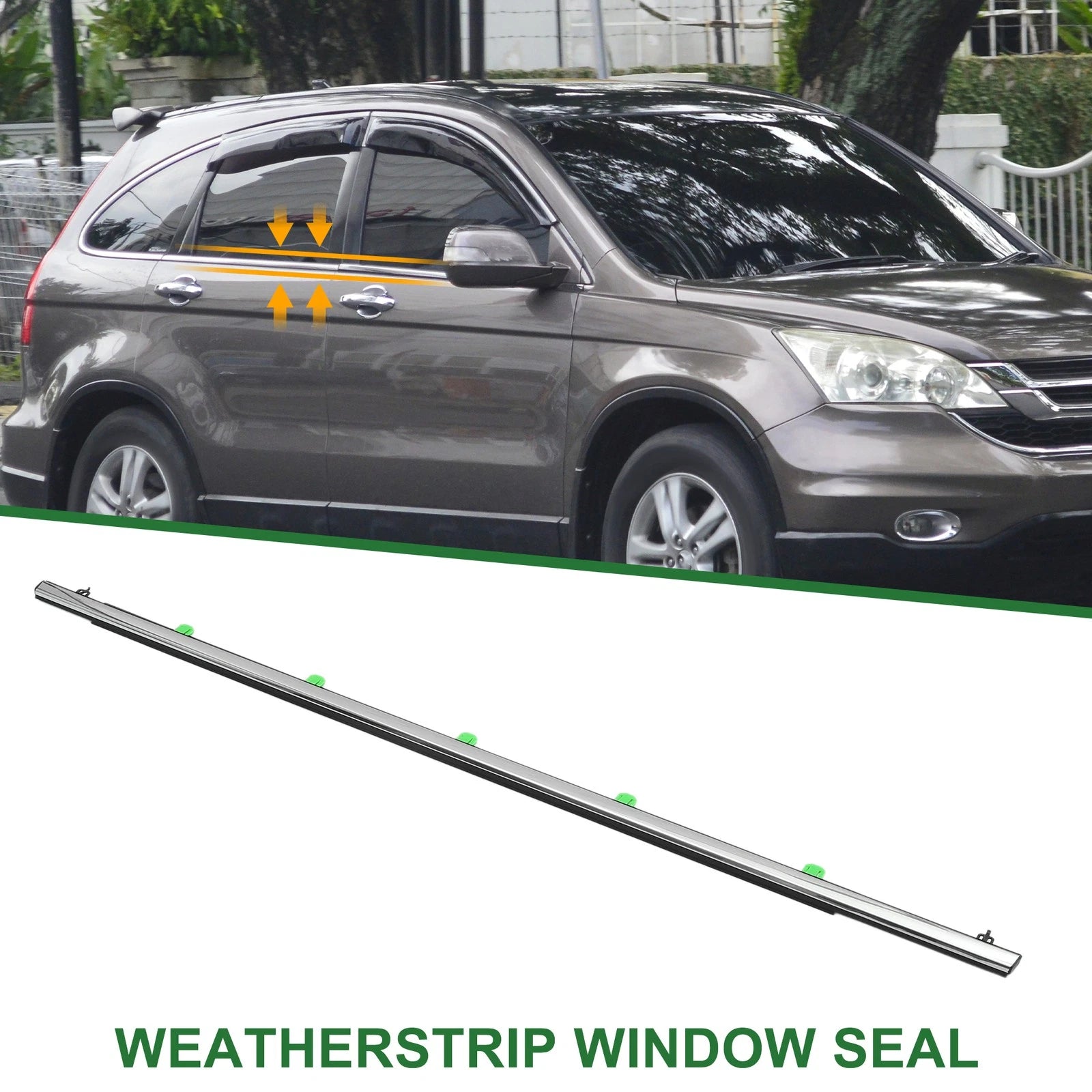 1pc Front Left Weatherstrip Window Seal No. 72450SWAA01 for Honda CR-V (2007–2011)