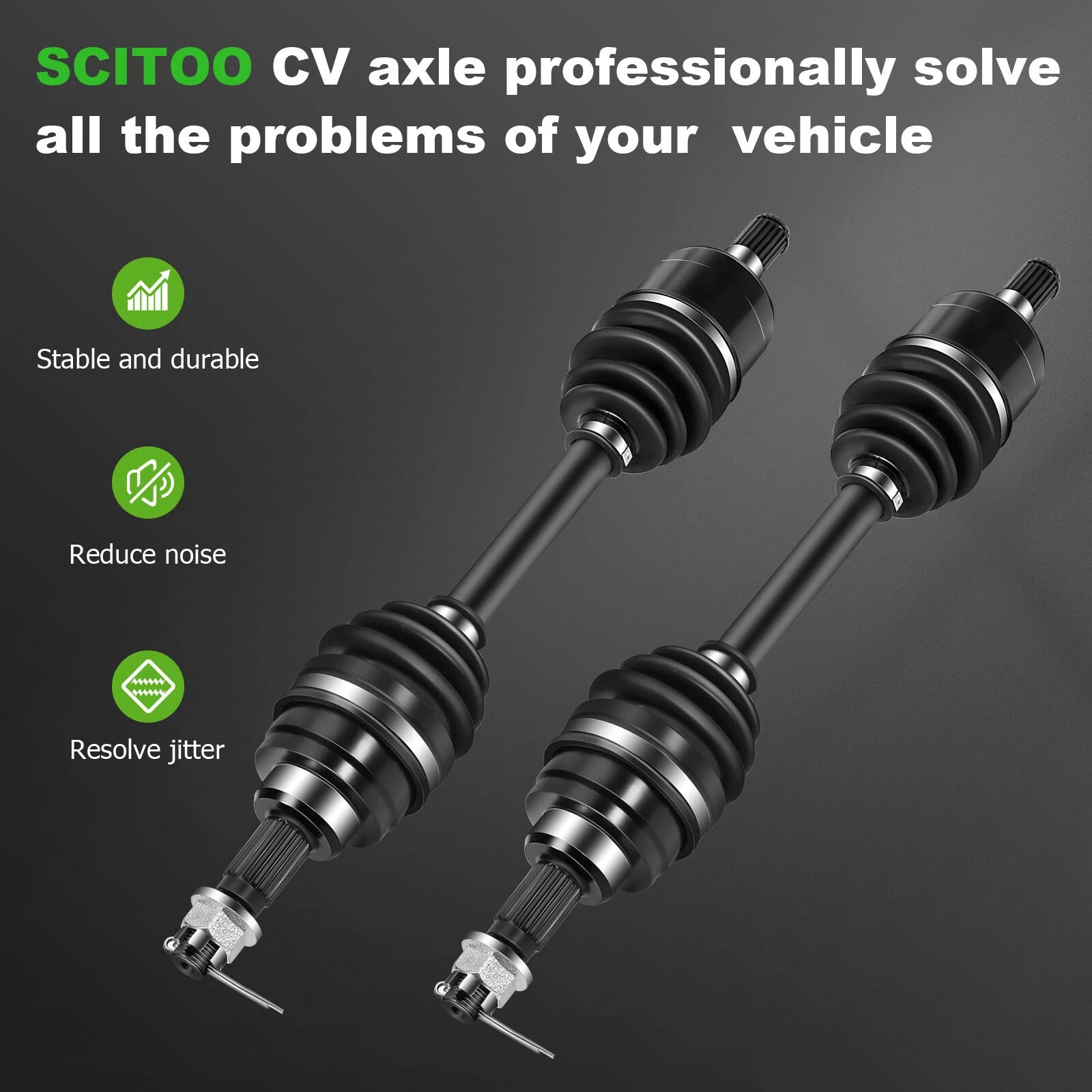 Set of 2 CV Joint Axles for Honda Rancher 350 (2000–2005)