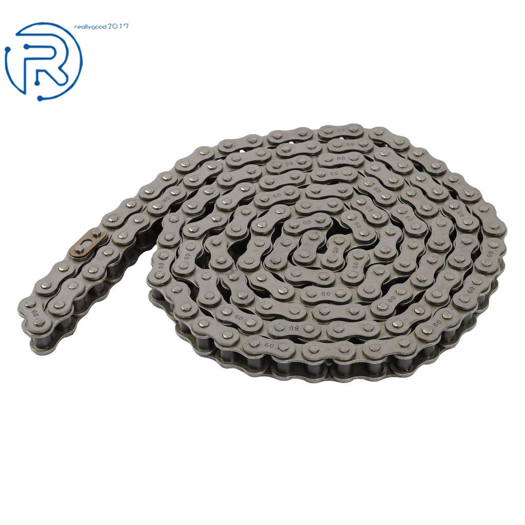 10 Feet #60 Roller Chain for Various Applications - Carbon Steel