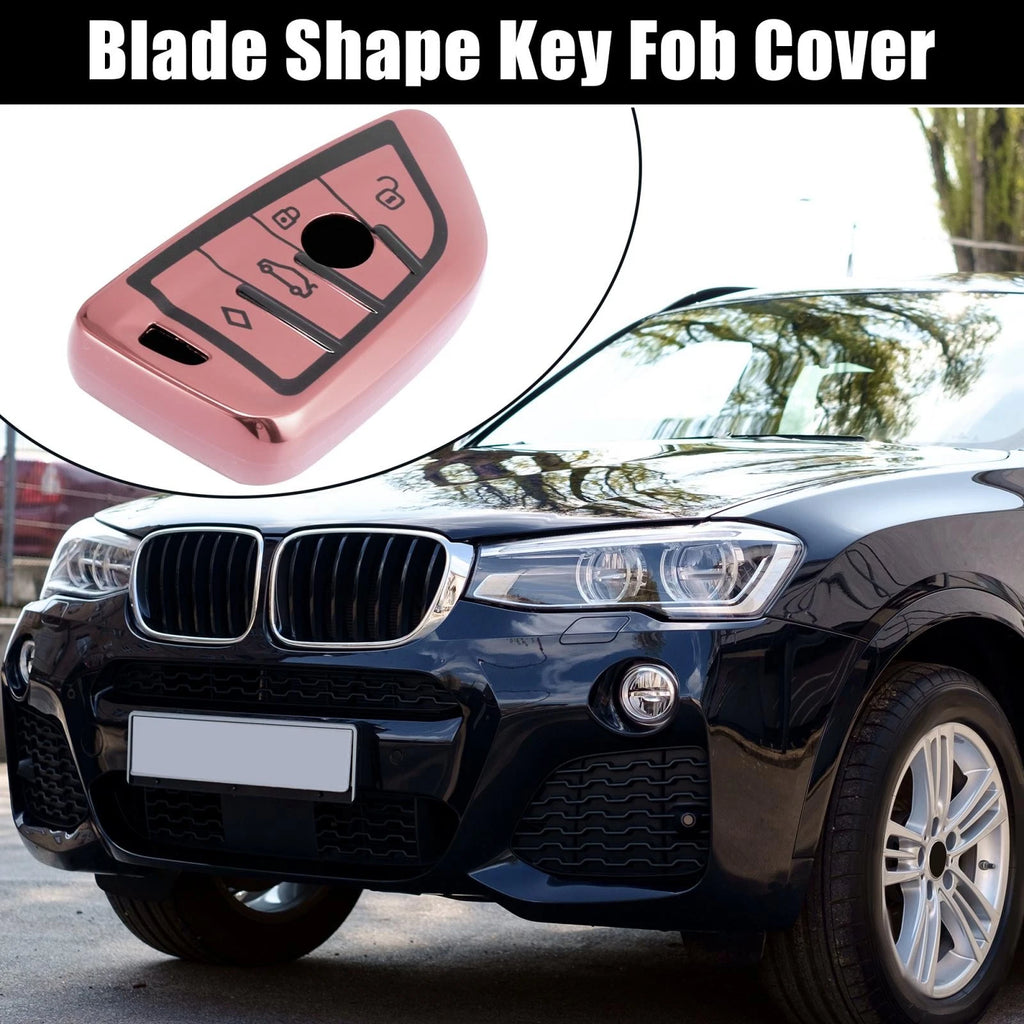 Key Fob Cover for BMW X1 X3 X5 X6 (2011–2020) TPU Black Pink