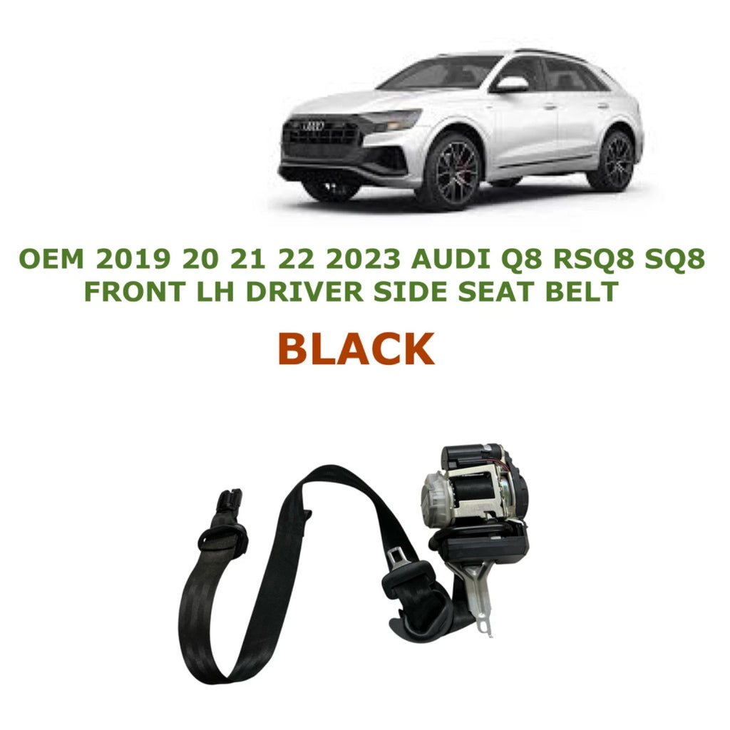 Front Left Seat Belt for Audi Q8 RSQ8 SQ8 (2019–2023) - Black