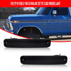 2X Smoked Amber LED Front Side Marker Lights for Ford Bronco (1980–1996)