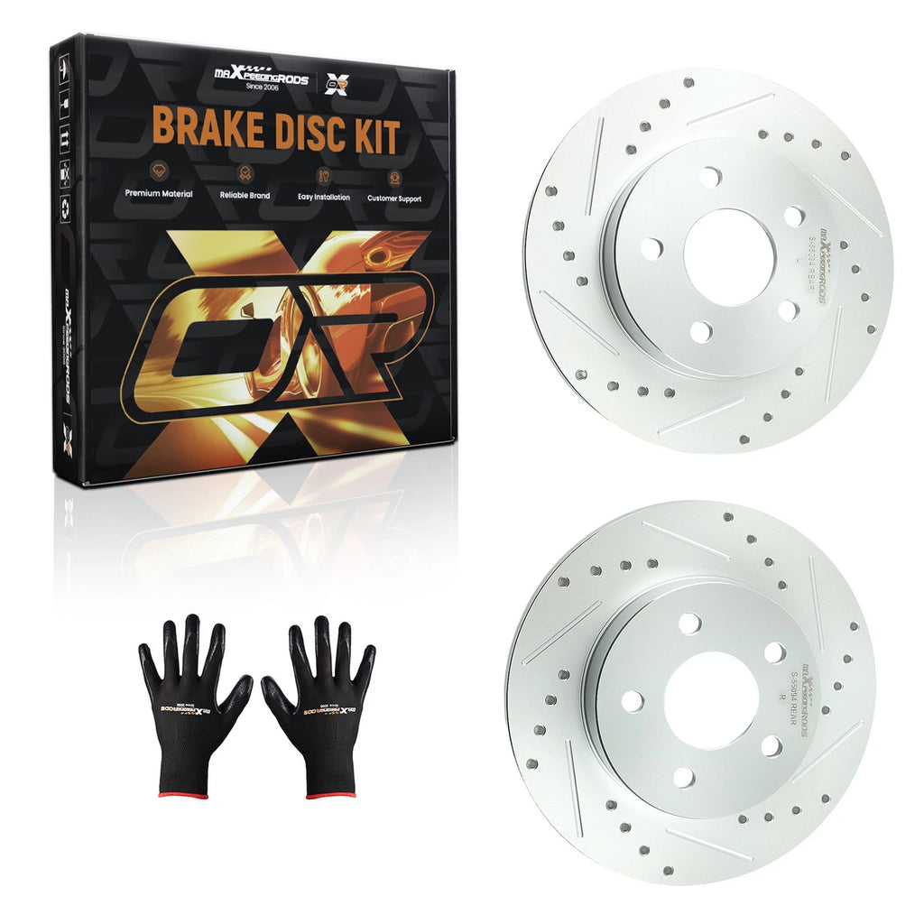 Rear Drilled & Slotted Disc Brake Rotor for Chevrolet HHR 2008-2010/ Cobalt 2005-2008