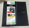 1" Zipper Binder for Universal Use (3 Ring, 8 Pockets, 225 Sheets, Black Gray)