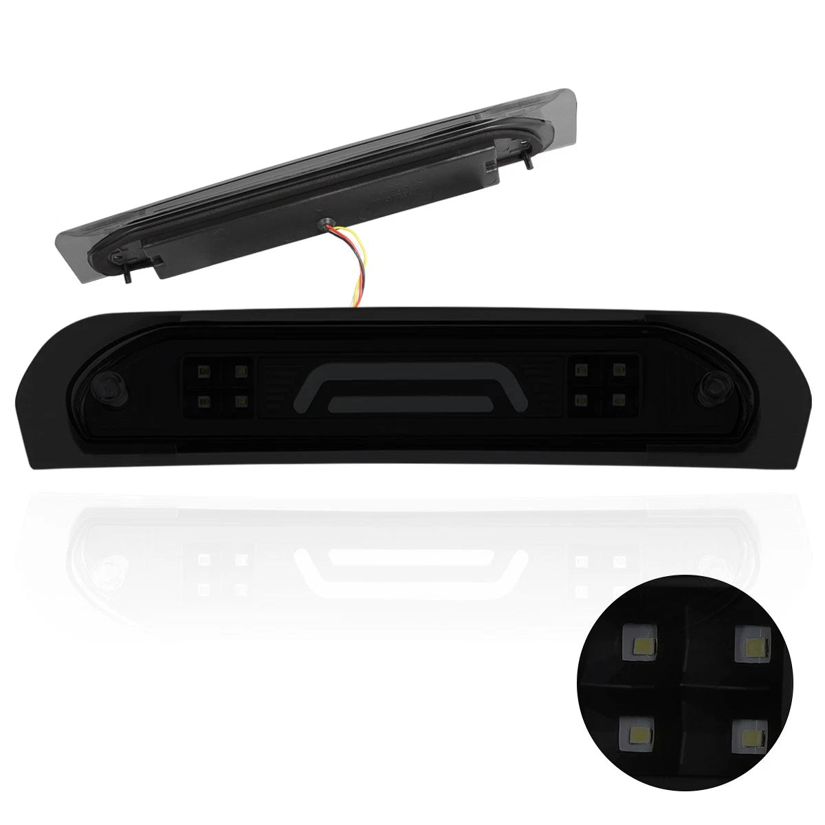Dual 3D LED Bar Third Tail Brake Light + Cargo Lamp for Dodge Ram (2002–2009)