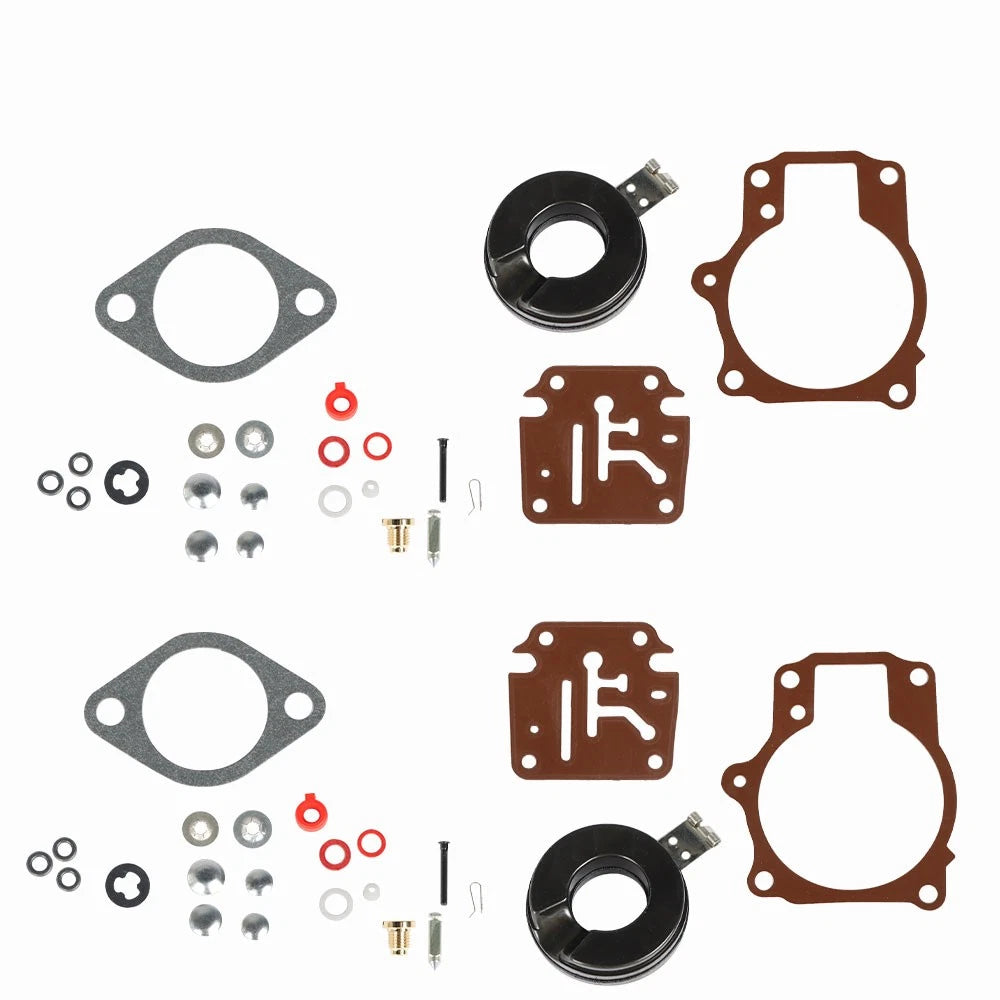 2X Carburetor Rebuild Kit with Float for Johnson Evinrude 50-60 HP