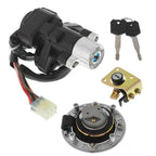 Set of 2 Ignition Switch Key Gas Cap Covers for Suzuki Katana 600 750 (1998–2006)