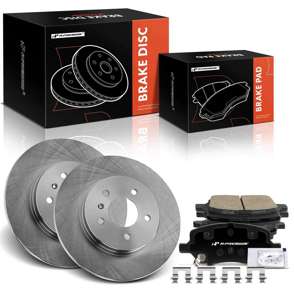 Rear Disc Brake Rotors & Ceramic Pads for Chevrolet Uplander 2005-2006