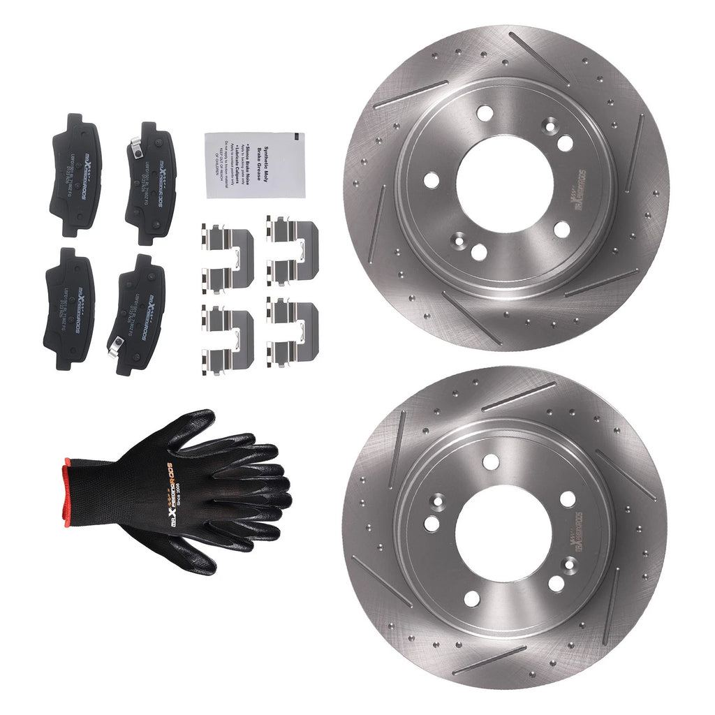 Rear Brake Rotors and Pads Kit for Hyundai Elantra Coupe/GT (2013–2014) S31603