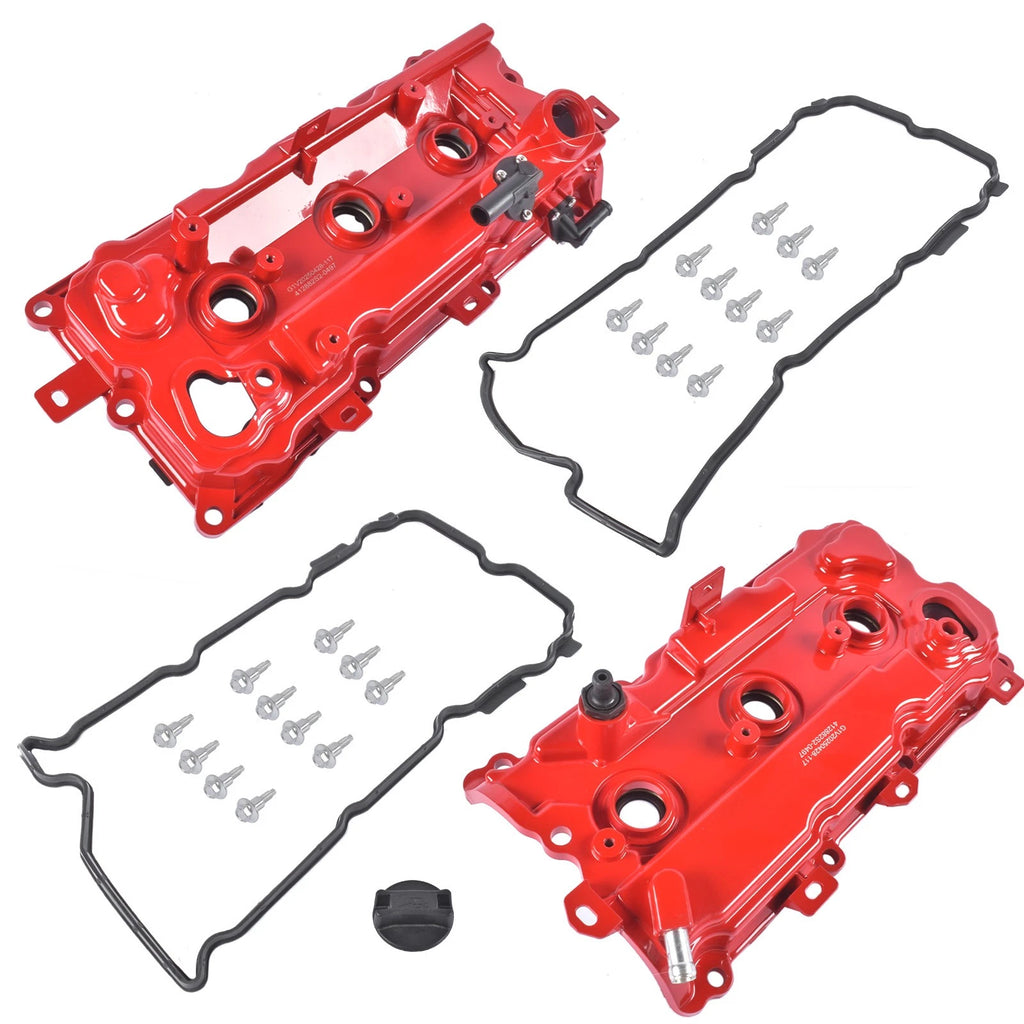 2X Red Valve Covers for Infiniti QX60 Nissan Altima (2007–2014) 3.5L