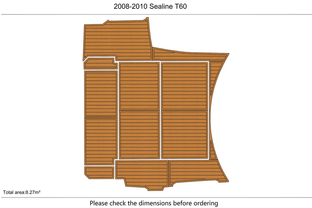 EVA Foam Pad for Sealine T60 (2009) - Teak Deck Flooring Mat