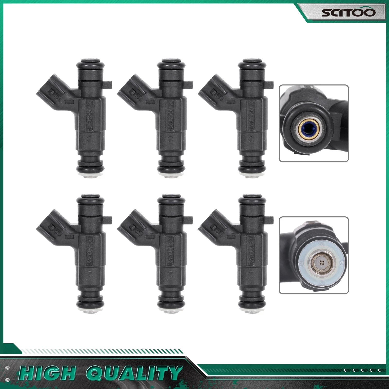 Set of 6 Fuel Injectors for Cadillac CTS SRX STS Buick LaCrosse Rendezvous (3.6L)