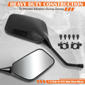 Universal Convex ATV Handlebar Mount Side View Mirrors (Set of 2)
