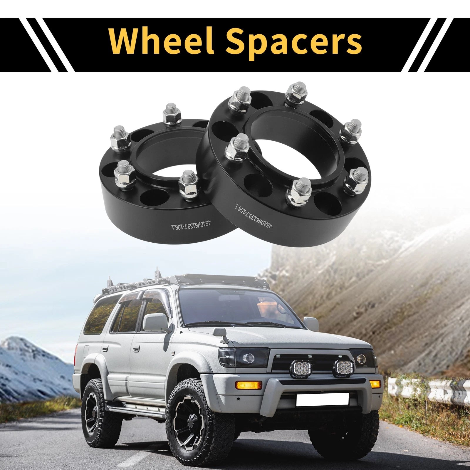 2Pcs Wheel Spacers 6x139.7mm M12x1.5 for Toyota 4Runner (1989–2023)