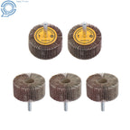 Set of 5 Flap Wheels 2" x 1" 120 Grit for Automotive Finishing