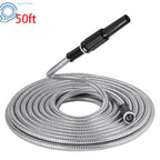 50FT Stainless Steel Flexible Water Hose for Garden