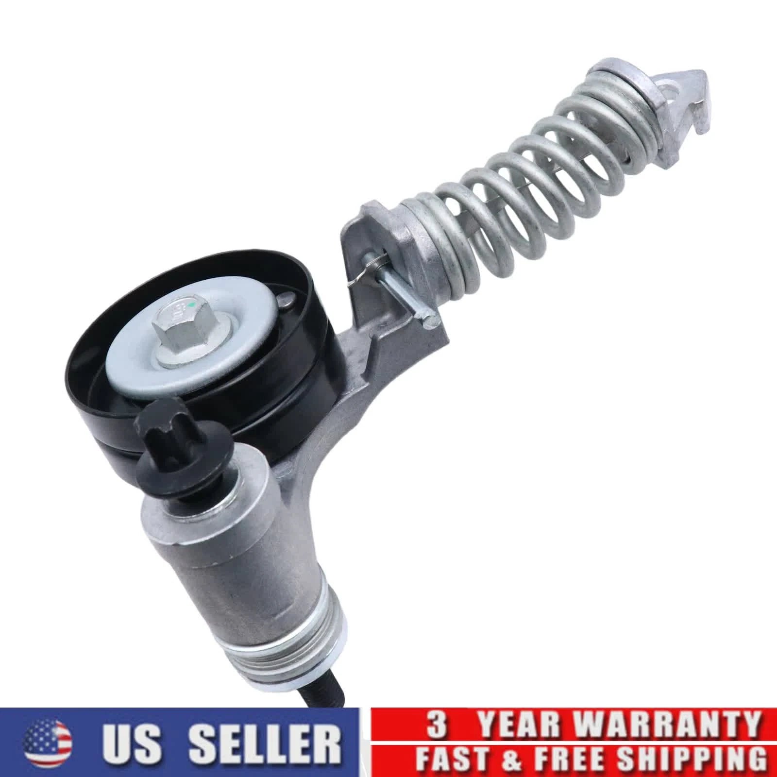 Set of 1 Belt Tensioner w/Pulley 38344 for Buick Encore, Chevrolet Trax (2013–2021)