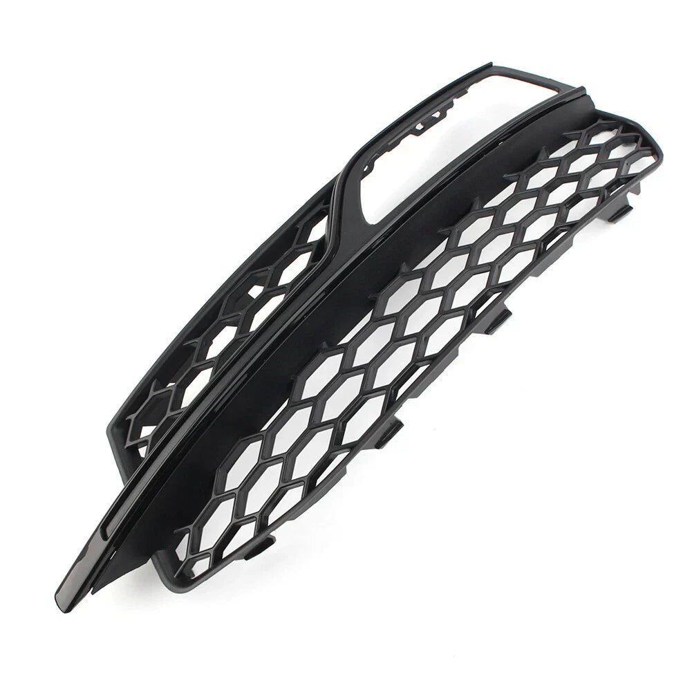 Left Honeycomb Mesh Front Bumper Fog Light Grille Cover for Audi A3 S3 (13-17)