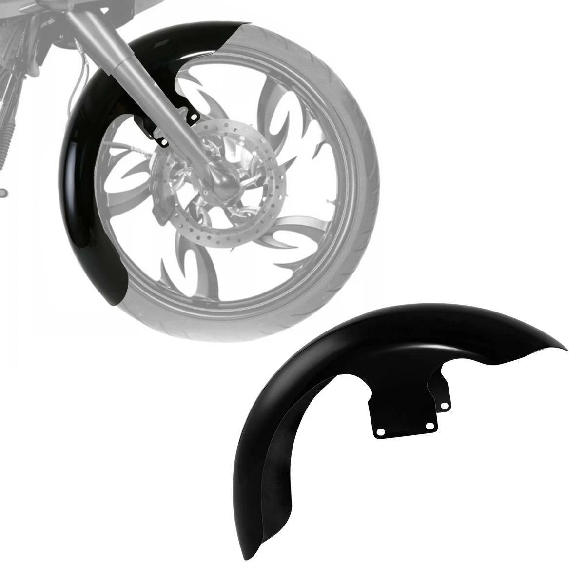 21" Painted Black Front Fender for Harley Touring Road Glide (2014–2023)