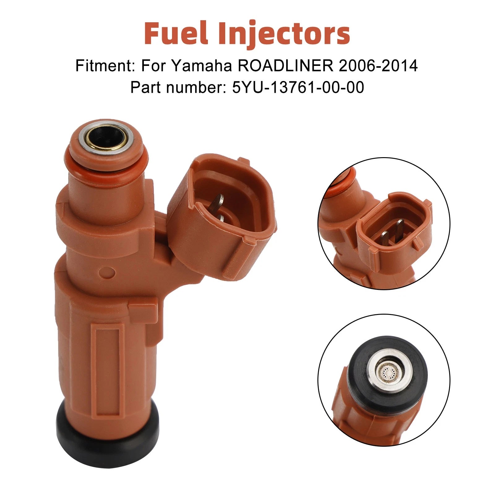 Fuel Injectors 5YU-13761-00-00 for Yamaha Stratoliner Raider Roadliner (2006–2017)