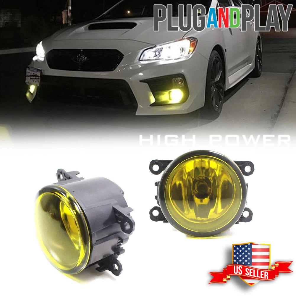 2X Golden Yellow Front Fog Lights for Subaru WRX/STi (2015–2023)