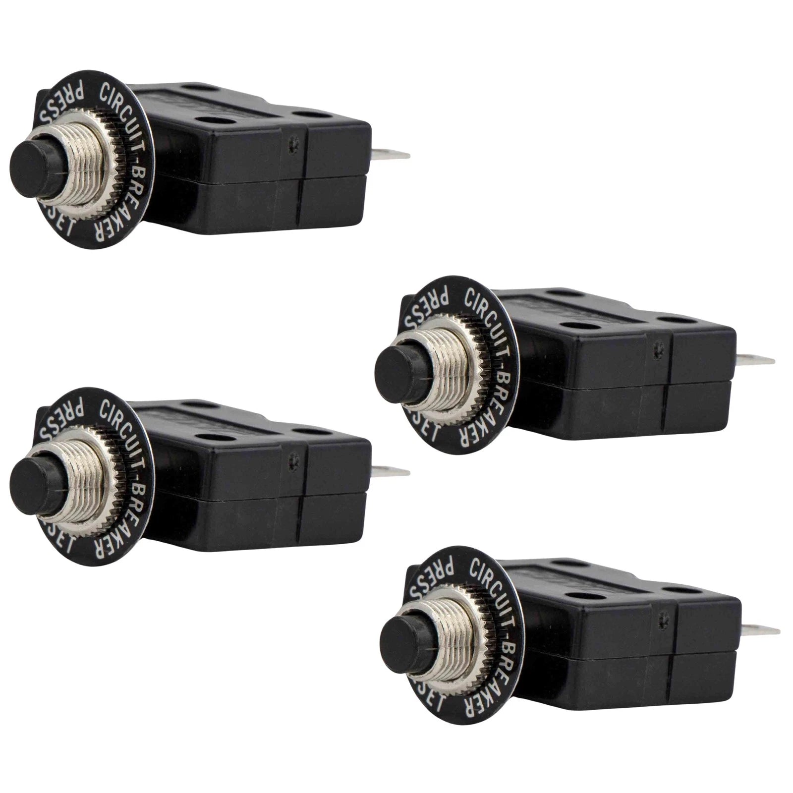 Set of 4 Terminal Circuit Breakers with Reset Button, 20 Amp FO1433-M4 for Automotive