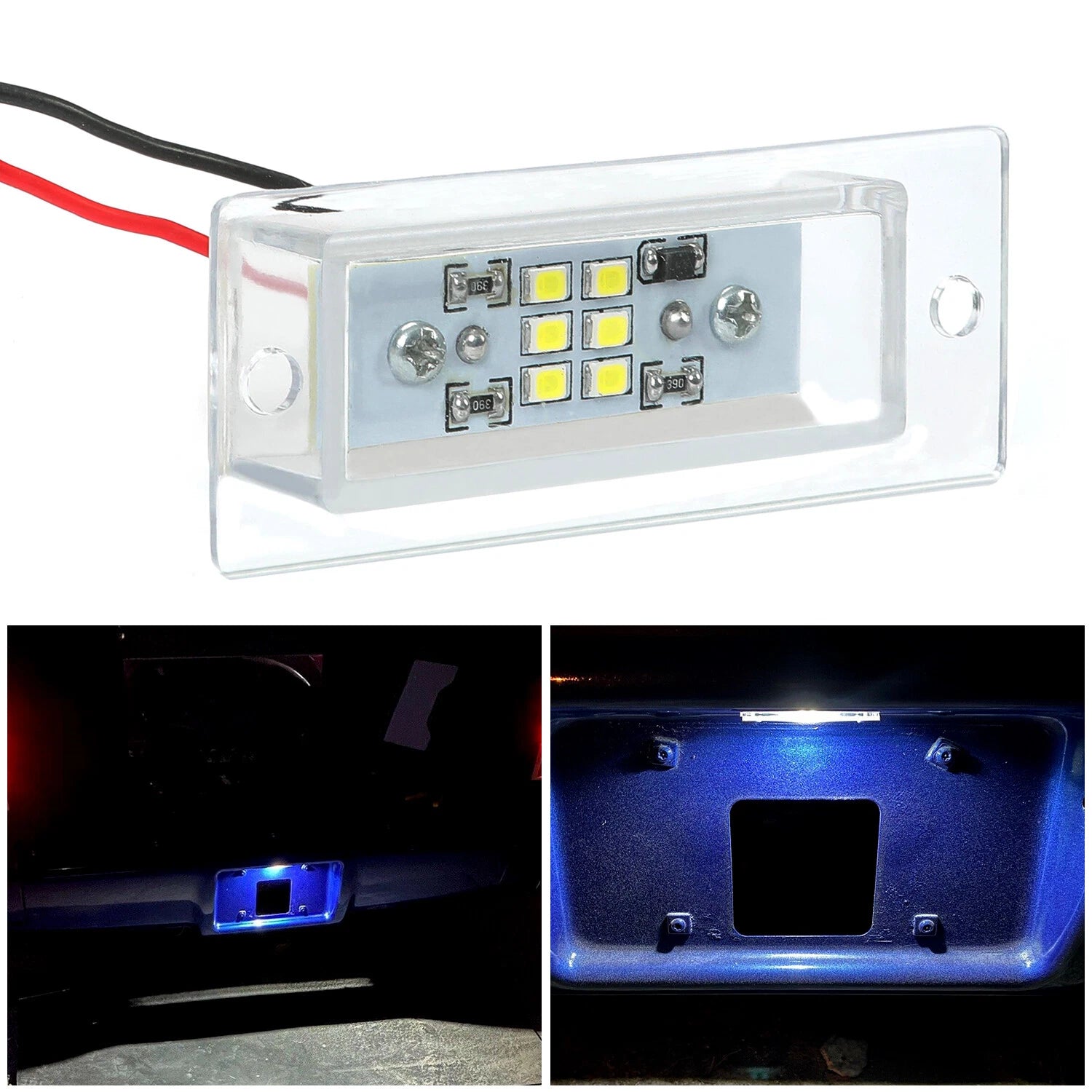LED Rear Roll Pan License Plate Light for Silverado Sierra (2007–2018)