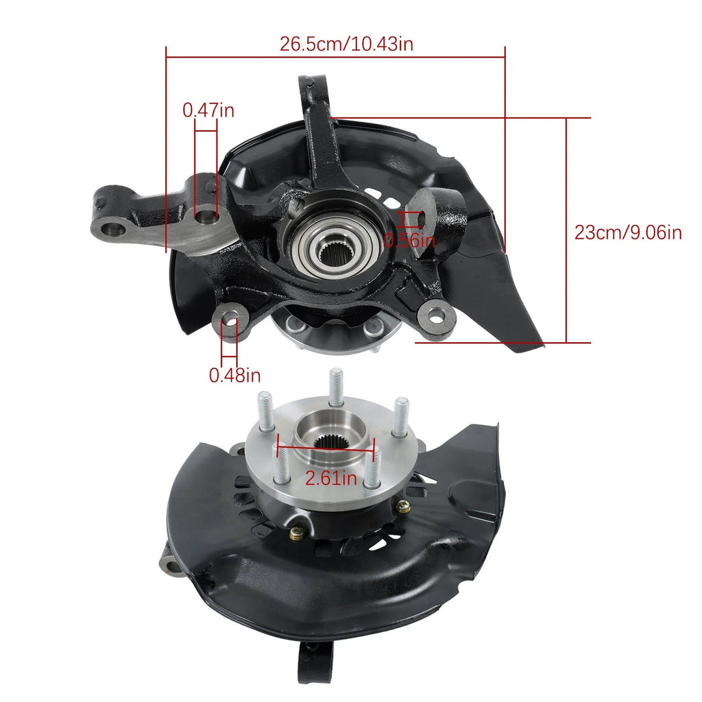 2X Steering Knuckle Wheel Hub Bearing Assembly for Toyota Highlander