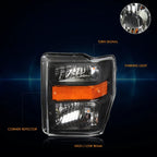 Headlight Amber Corner Lamps for Ford F250/F350 Super Duty (2008–2010)