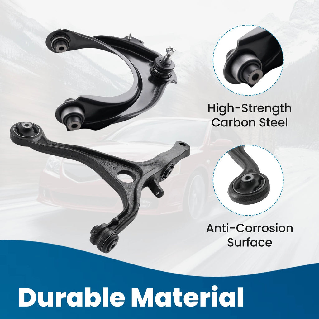 Front Upper Lower Control Arms w/Ball Joint for Acura TSX (2004–2008)