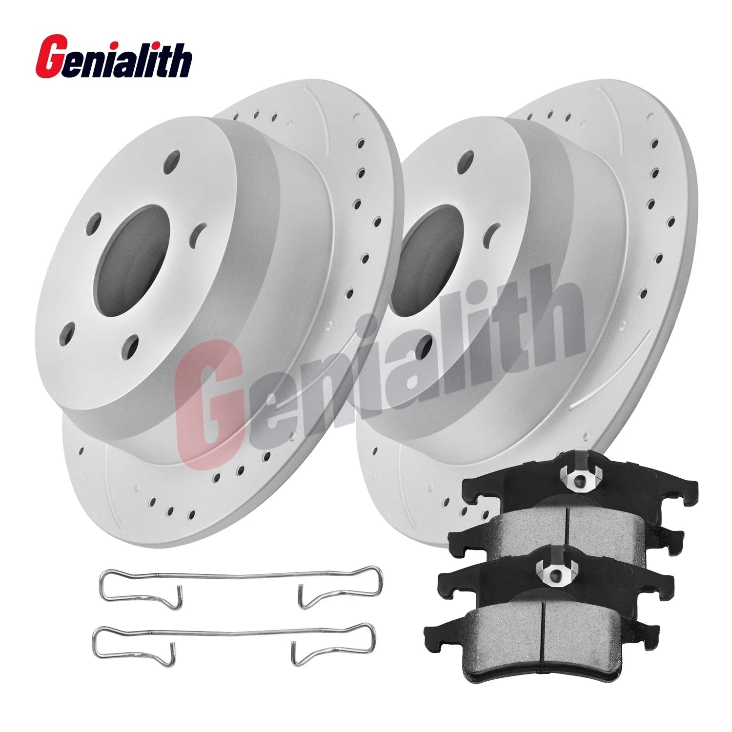 Rear Drilled Brake Rotors & Pads for Jeep Grand Cherokee (1999–2004)