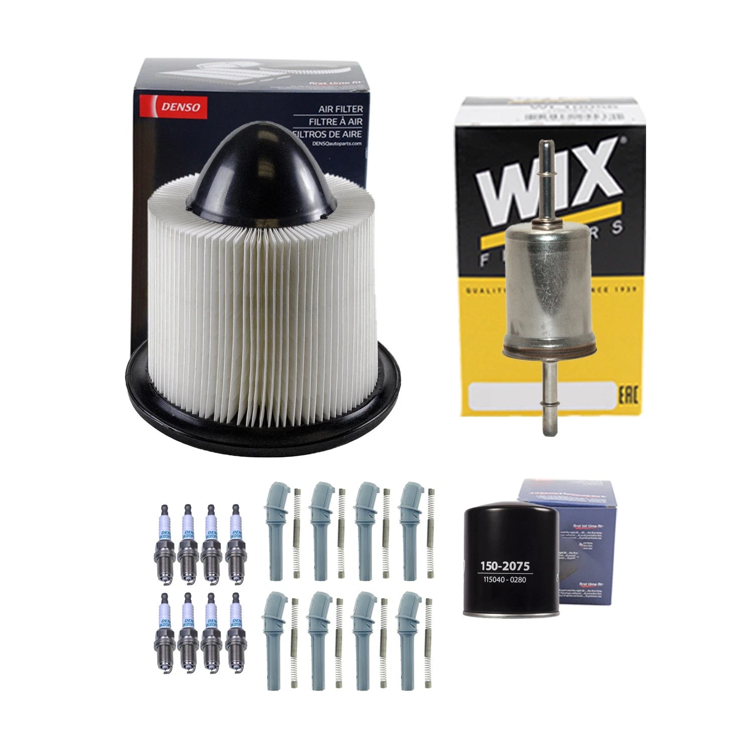 Denso Tune Up Kit with NGK 8 Spark Plugs & Boots for F-150 4.6 V8 (2006–2008)
