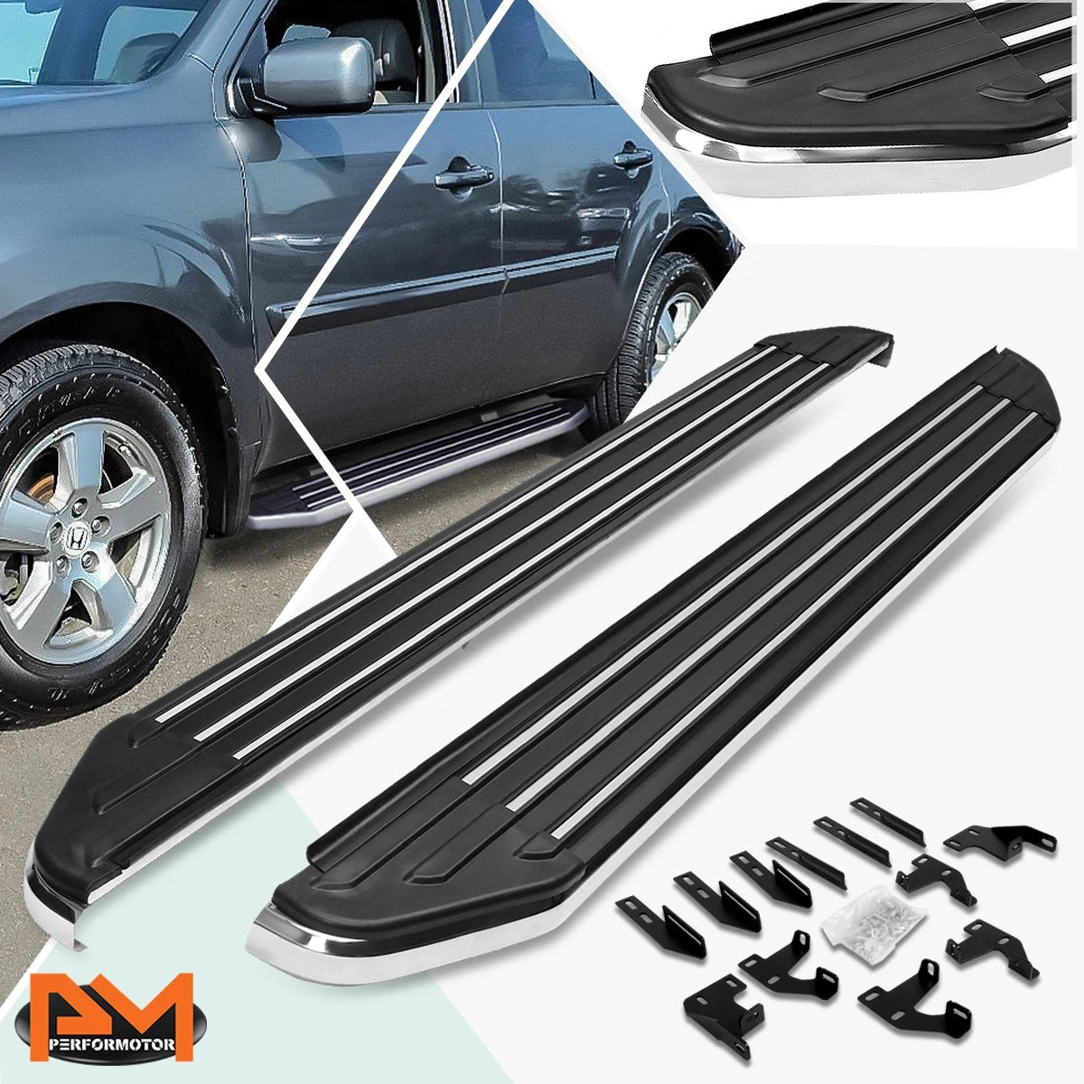 Set of 2 Oval 5" Side Step Nerf Bars for Dodge Ram Truck (2002–2009)