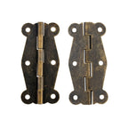 Set of 6 Wooden Box Hinges for Cabinets and Jewelry Boxes