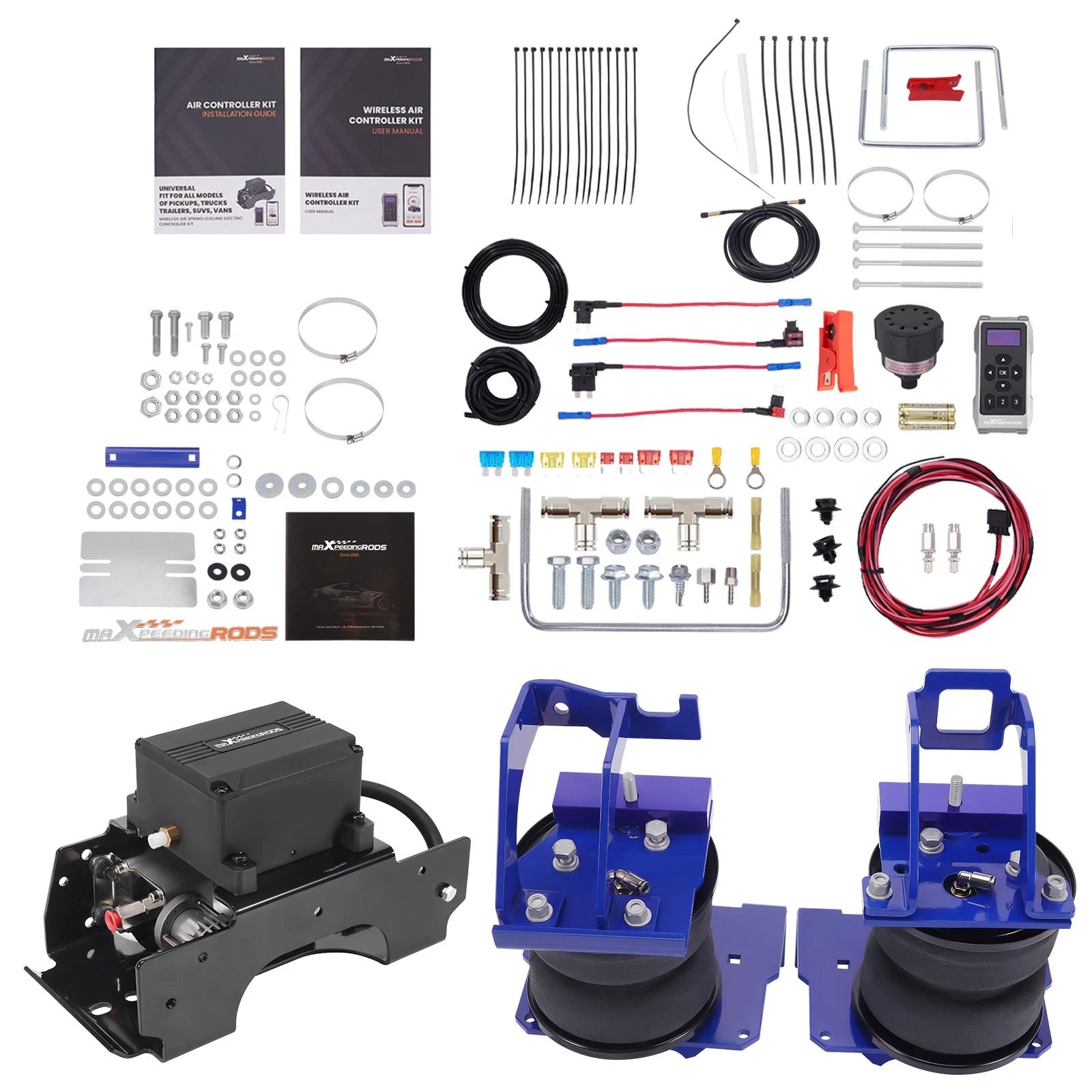 Air Suspension Springs + Wireless Compressor for Ford F350 (2011–2016)