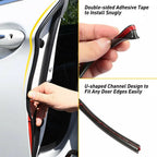 Set of 2 Rubber Door Guard Edge Trim Protectors for Universal Vehicles (32ft)