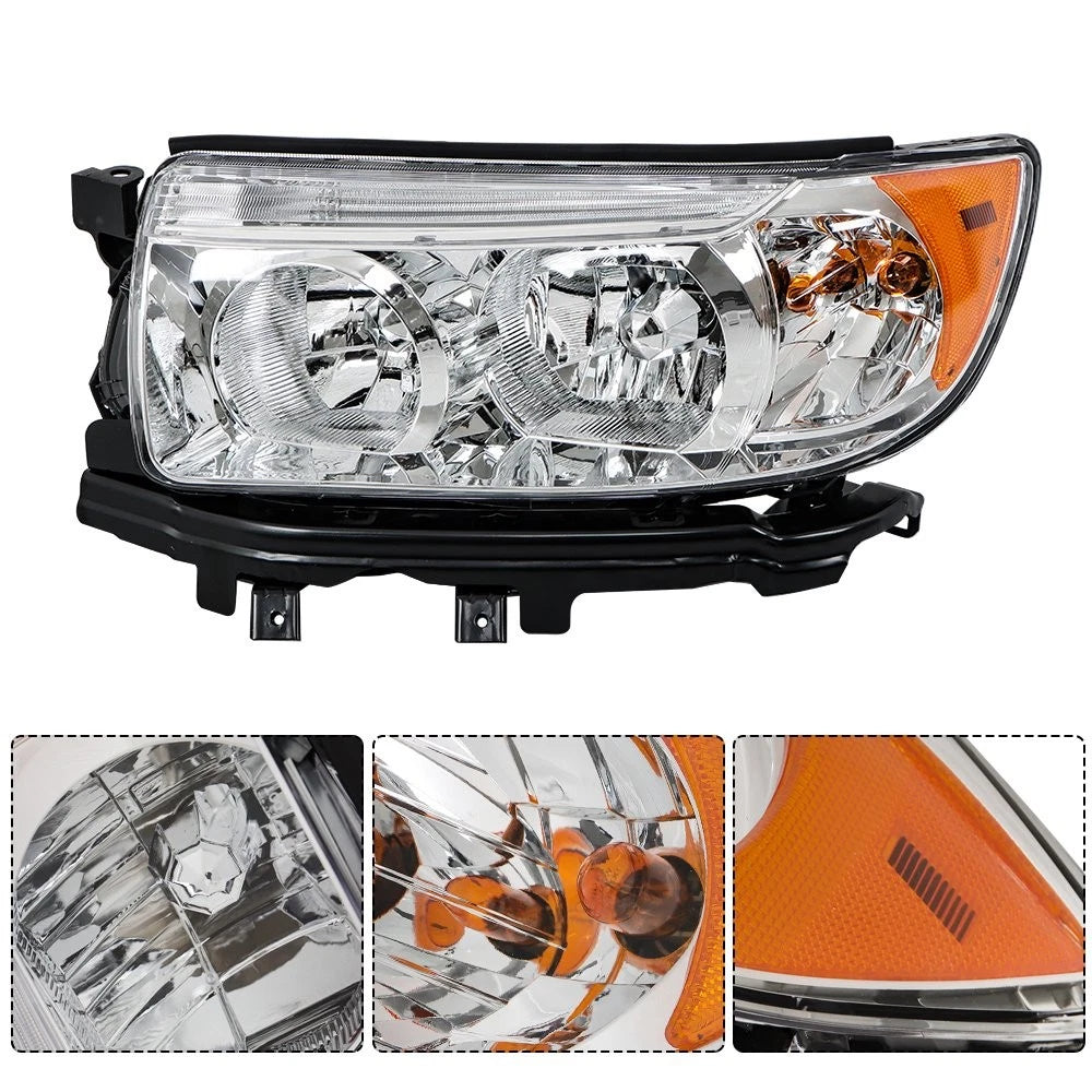 Headlight Assembly Set for Subaru Forester (2006–2008) Left+Right Halogen