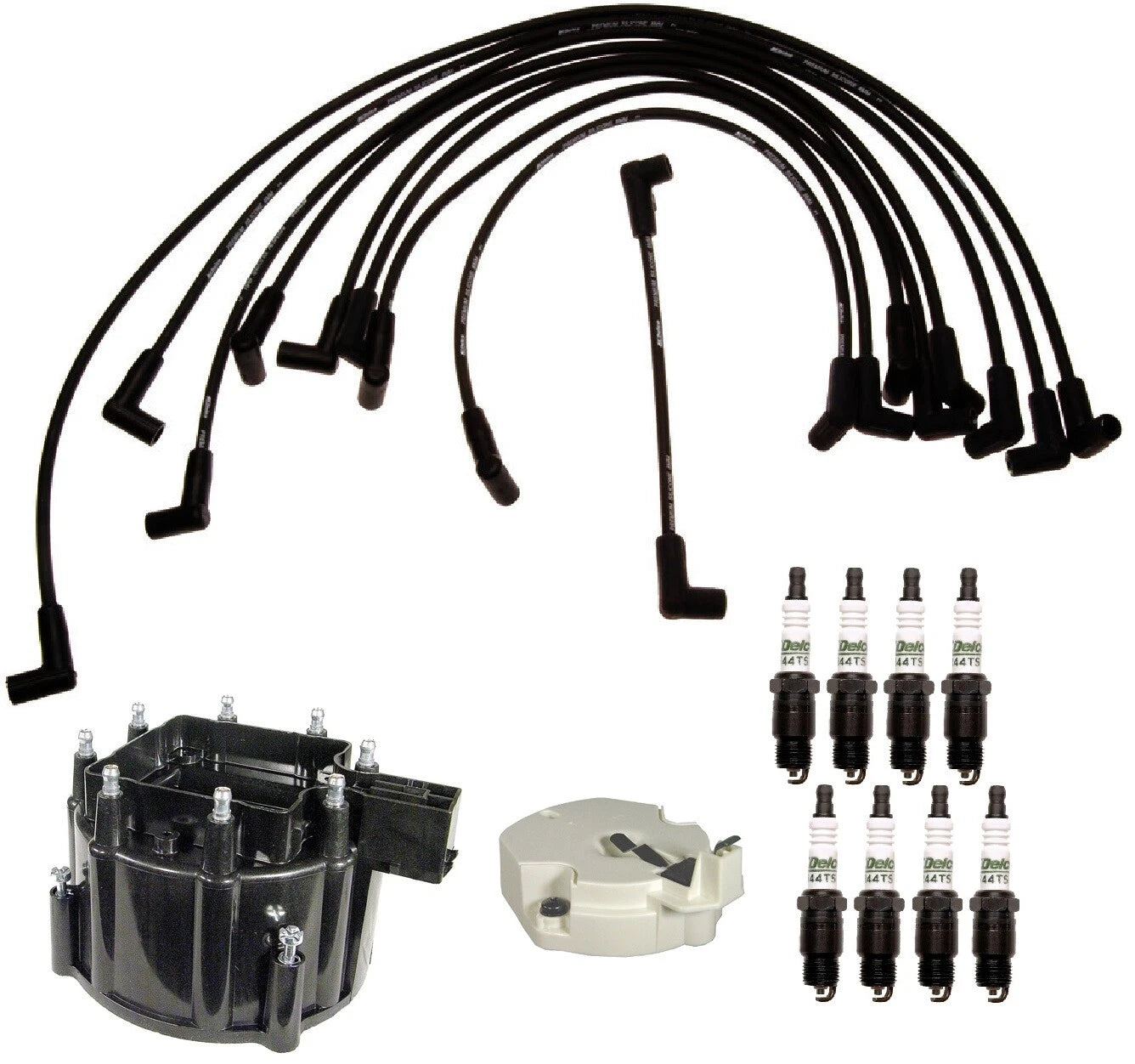 ACDelco Ignition Kit for Chevrolet GMC V8 (1990–2000) - Rotor, Cap, Wires, Plugs