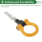 Tow Hook for Ford Focus (1998–2025) 15.6mm Aluminum Alloy Gold Tone