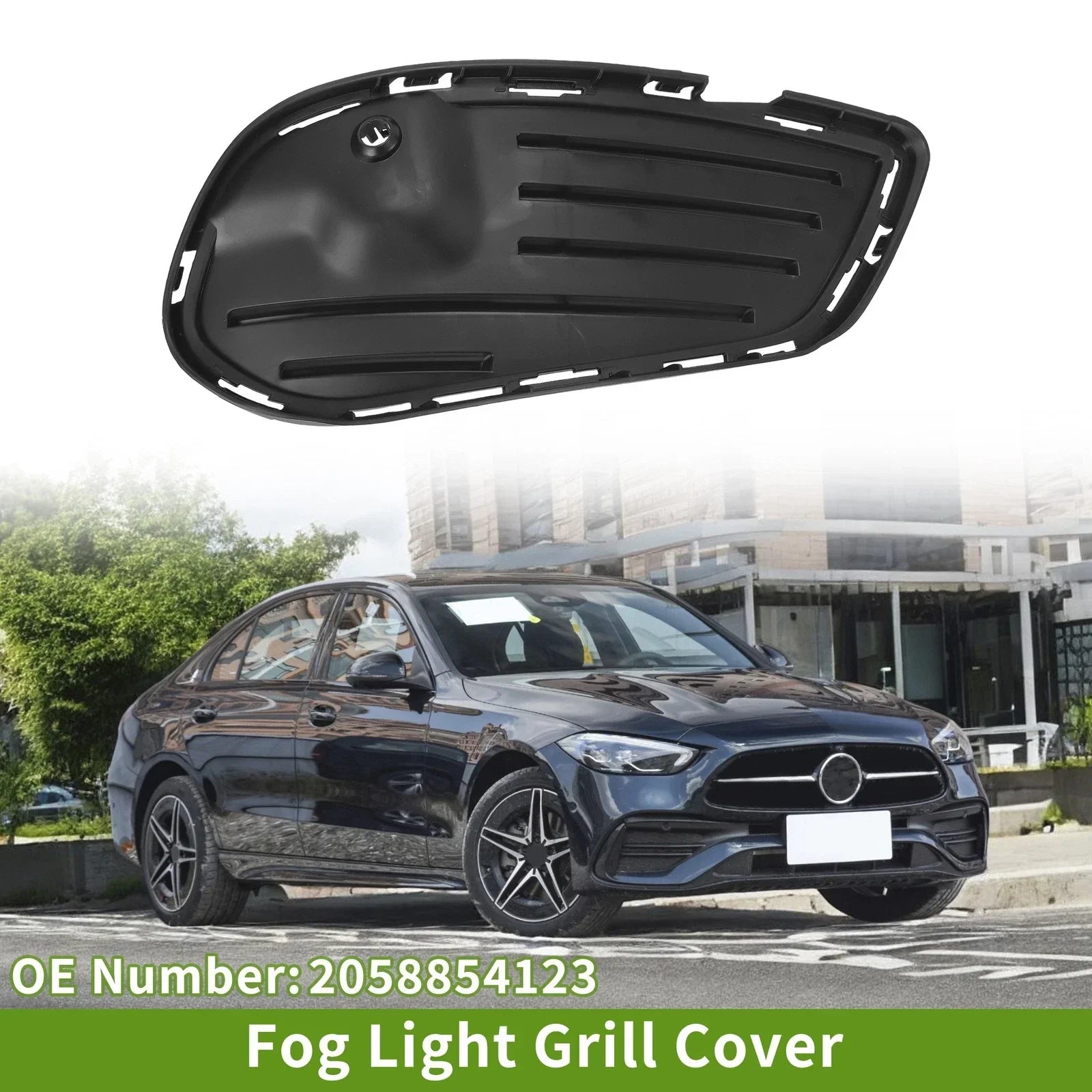 Front Right Fog Light Grill for Mercedes-Benz C300 (2017-2018)