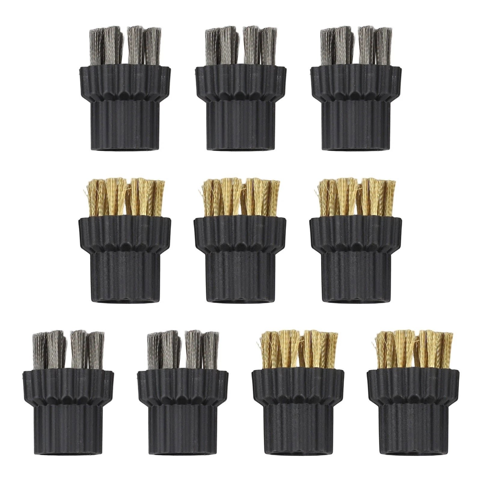 Set of 2 Brass and Soft Brushes for Steam Mop Accessories