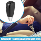 Automatic Gear Shift Knob for Toyota (Black Faux Leather, Perforated)
