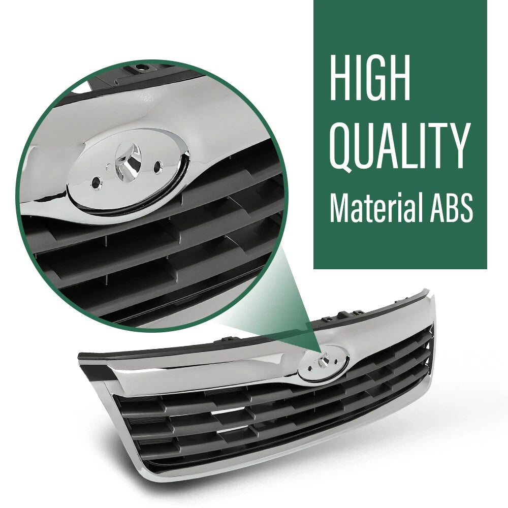Front Upper Bumper Grille for Subaru Forester (2009–2010) Black Chrome