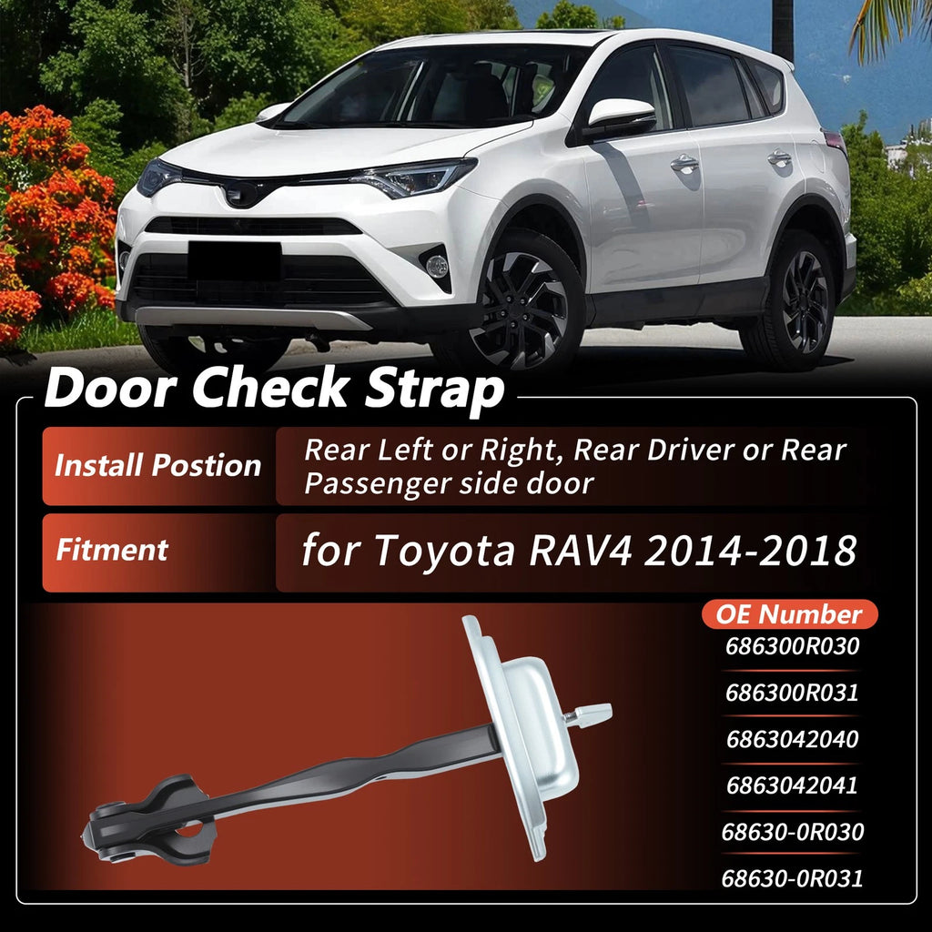 Set of 2 Rear LH RH Door Check Strap Limiters for Toyota RAV4 (2014–2018) 686300R030/6863042040