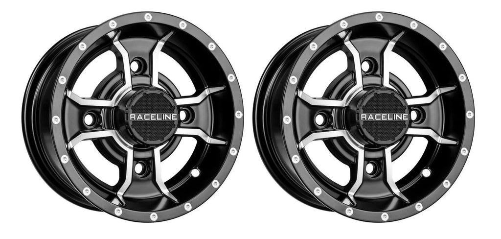 Set of 2 Raceline A77 Mamba Front Wheels for TRX 450R, LTR450 (10x5, 4/144)