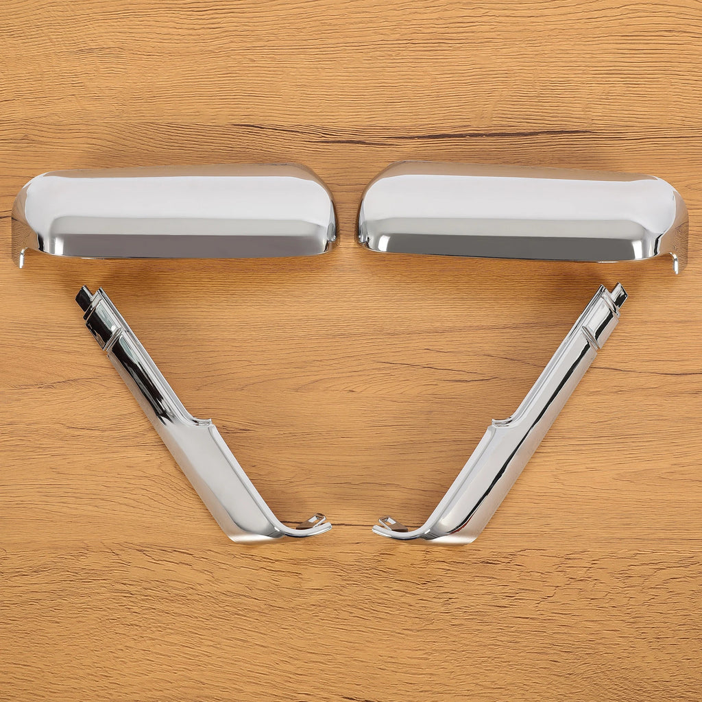 Chrome Top and Side Mirror Covers for Chevy Silverado GMC Sierra HD (2020–2024)