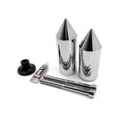 Chrome Spike Frame Slider Crash Protector for Kawasaki ZX6R ZX6RR (2003–2004)